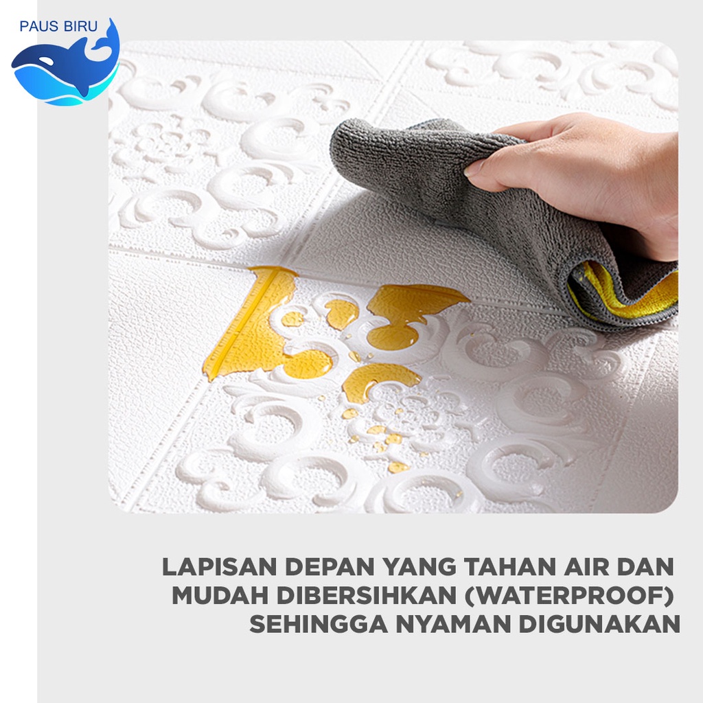 WALLPAPER 3D FOAM MOTIF BATIK  WALLSTICKER 70X70CM WALL STIKER / WALLPAPER 3D BATIK-3