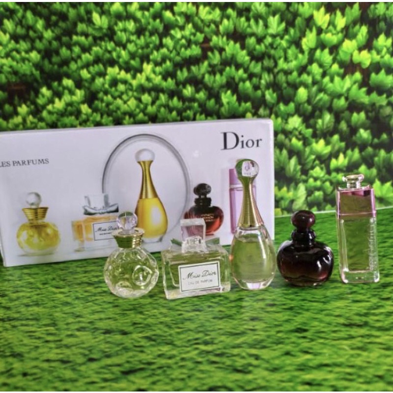 (BISA COD) PARFUM WANITA MINIATUR DIOR - DIOR MINIATUR DIOR SET 5 IN 1 PAKET DIOR MINIATUR  5 IN 1 I