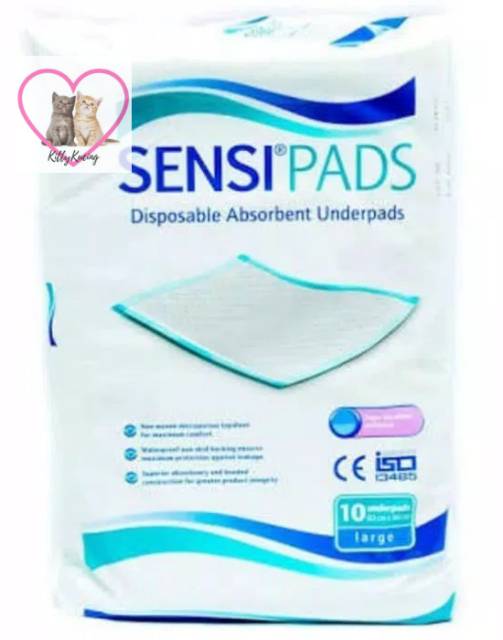 Underpad Alas Perlak Kucing Anjing SENSI PADS Isi 10 MURAH