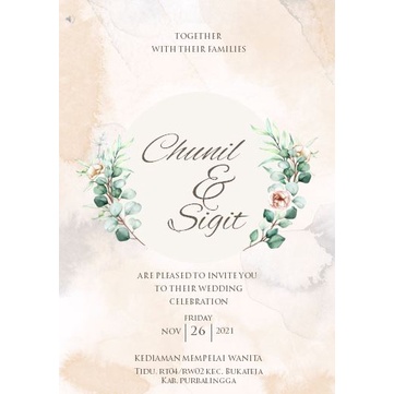 Undangan Digital Video Pernikahan Elegant ( Request sesuai keinginan)