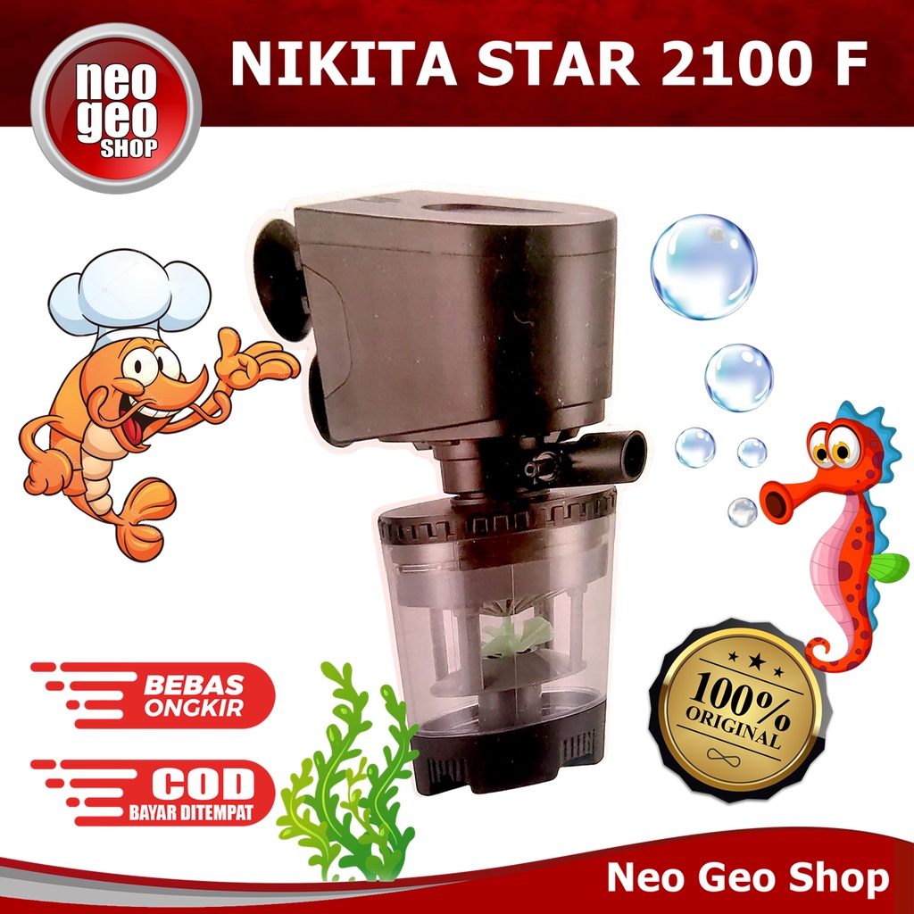 Nikita Star NS 2100F 2100 F built in Filter Mesin Pompa Power Head Aquarium