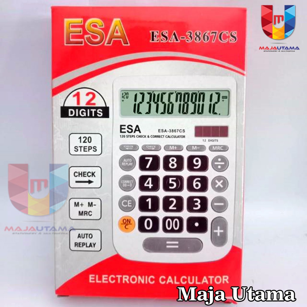

KALKULATOR DAGANG UKURAN SEDANG ESA-3867CS