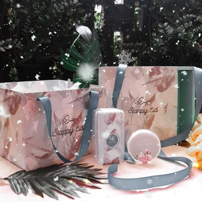 

PAPER BAG HAMPERS LEBARAN IDUL FITRI 26X26X20 PREMIUM - MINT LEAVES