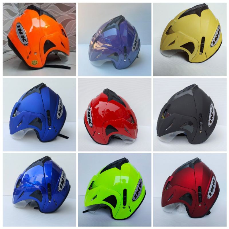 HELM MODEL JP8 DOBELVISOR FREE PACKING BUBBLE DAN DUS grosir ecer