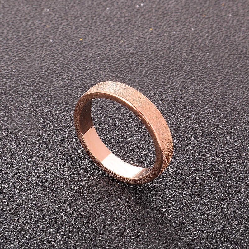 Cincin Titanium Grafir Pasir Korea Style Premium Anti Luntur