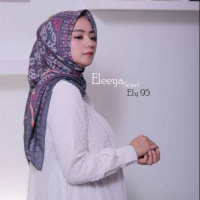 HIJAB SEGIEMPAT MOTIF II ELEEYA SCARF ELY 93 - 102