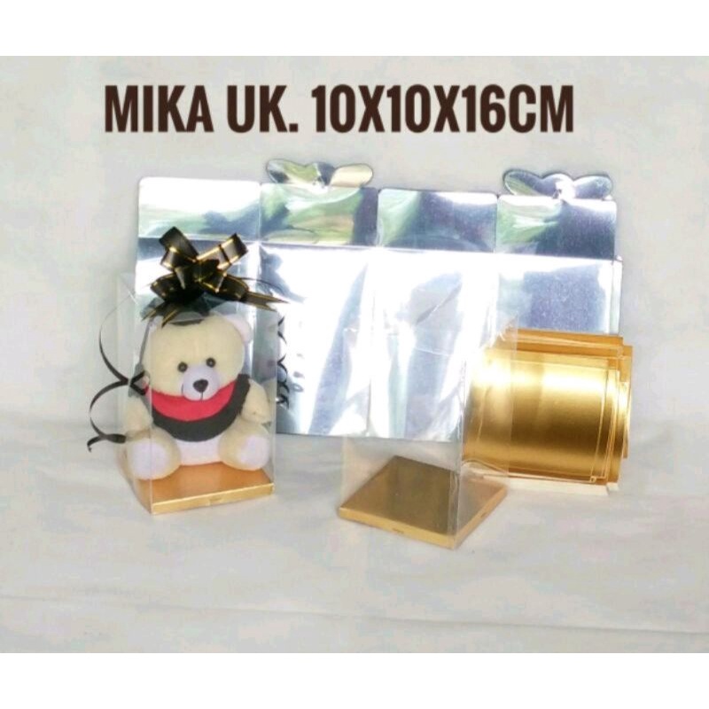 

kemasan kotak mika souvenir 10x10x16