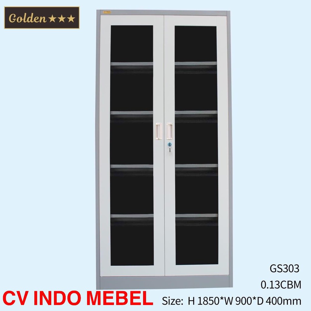 Lemari Arsip Buku Dokumen 2 Pintu Besi Impor Ready promo Makassar