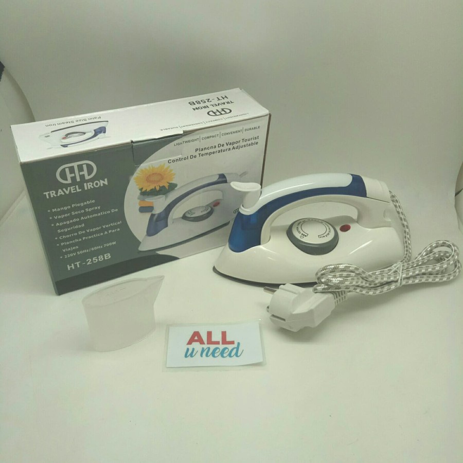 Setrika Uap Lipat Portable HT-258B 2 In 1 / Travel Iron HT 258B