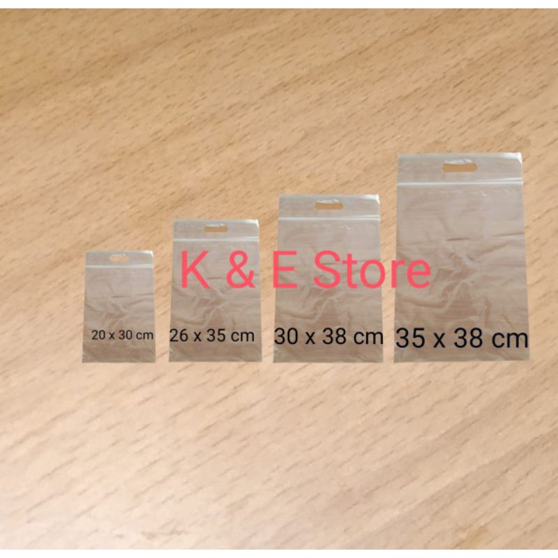 Plastik Jinjing Ziplock Sepatu / Baju Laundry isi 10 lembar