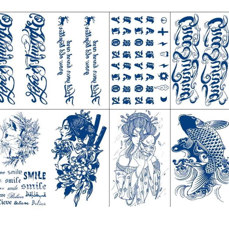 COD Tatto temporary Tahan 7-15 hari model tulisan naga pergelangan MODEL HNGZ