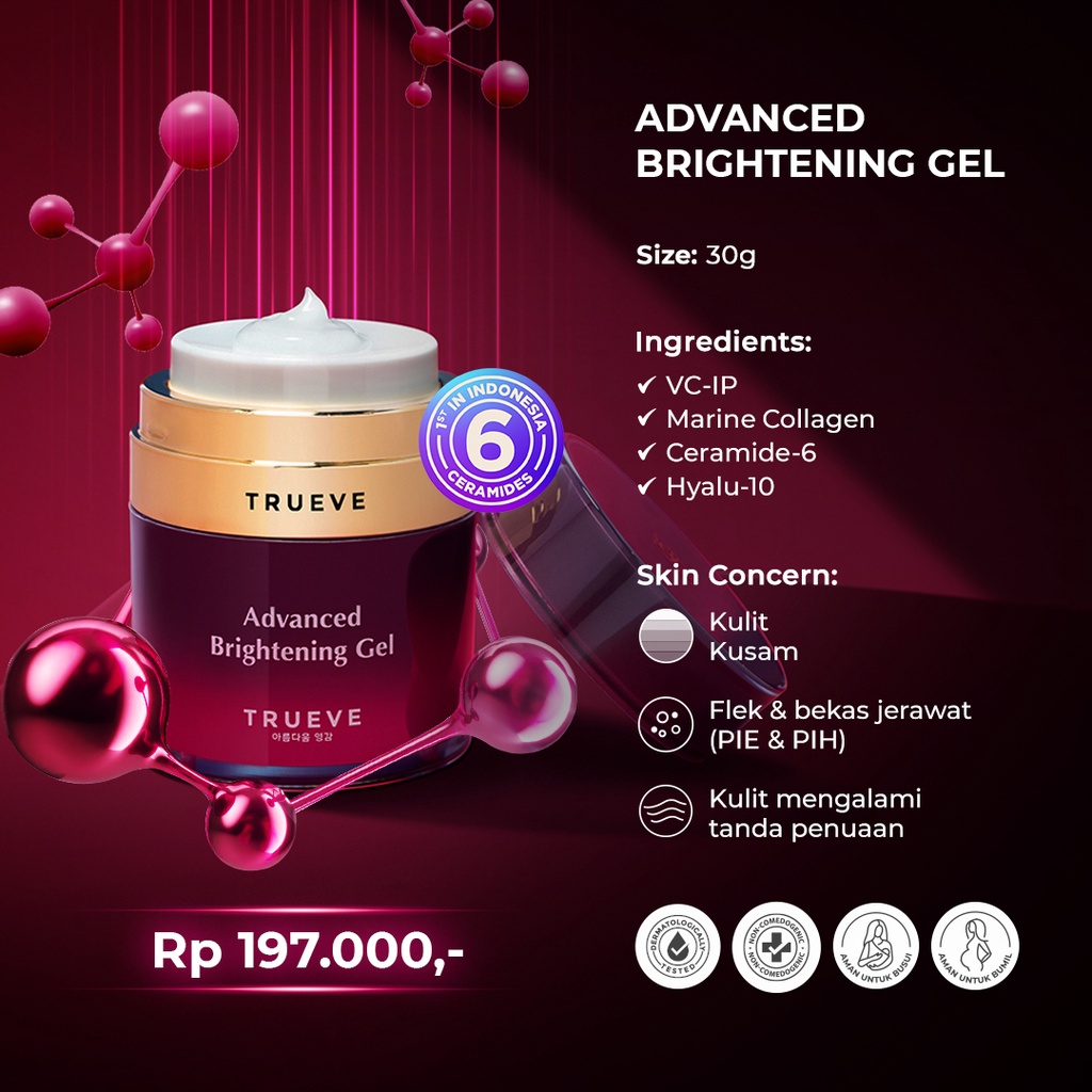 TRUEVE Moisturizer - Advanced Brightening Gel 30 G-2