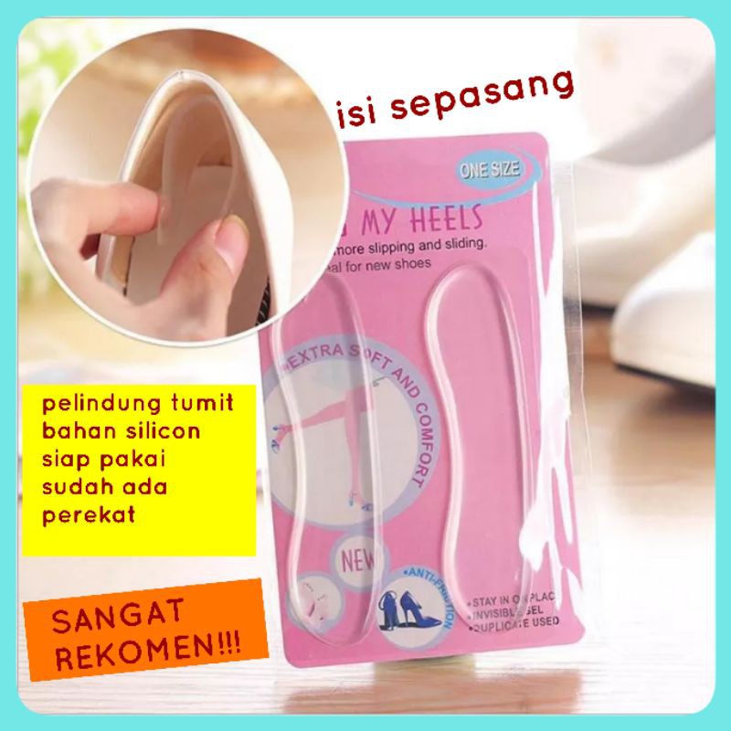 INSOLE MINI PELINDUNG TUMIT INSOLE ANTI TUMIT LECET INSOLE GEL SILICON SEPATU WANITA