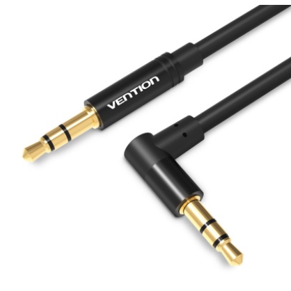 [1.5M] Vention 3.5mm Male to Male Jack Audio AUX bentuk L shape