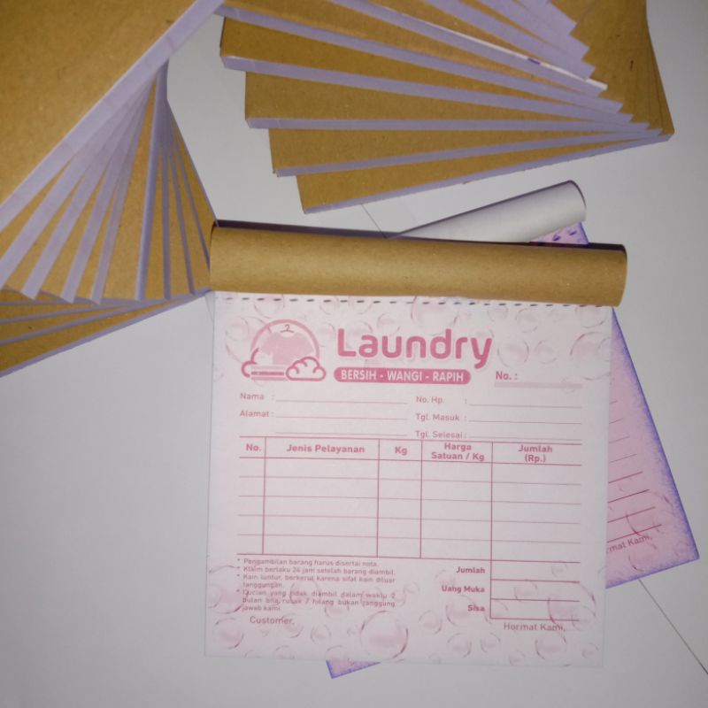 

Nota laundry 2ply isi 100 lembar