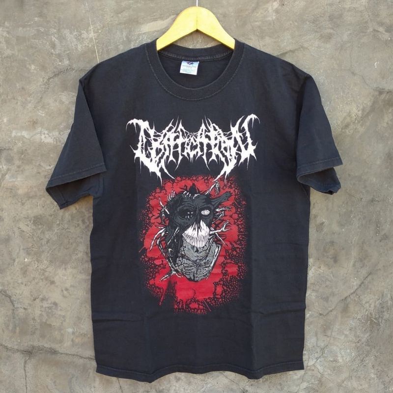baju kaos band second death metal ossification