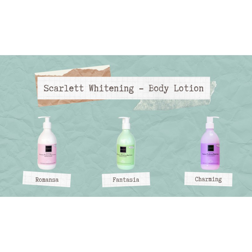 Scarlett Whitening Body Lotion / Scarlett Hand Body / Hand Body Scarlett *BISA COD
