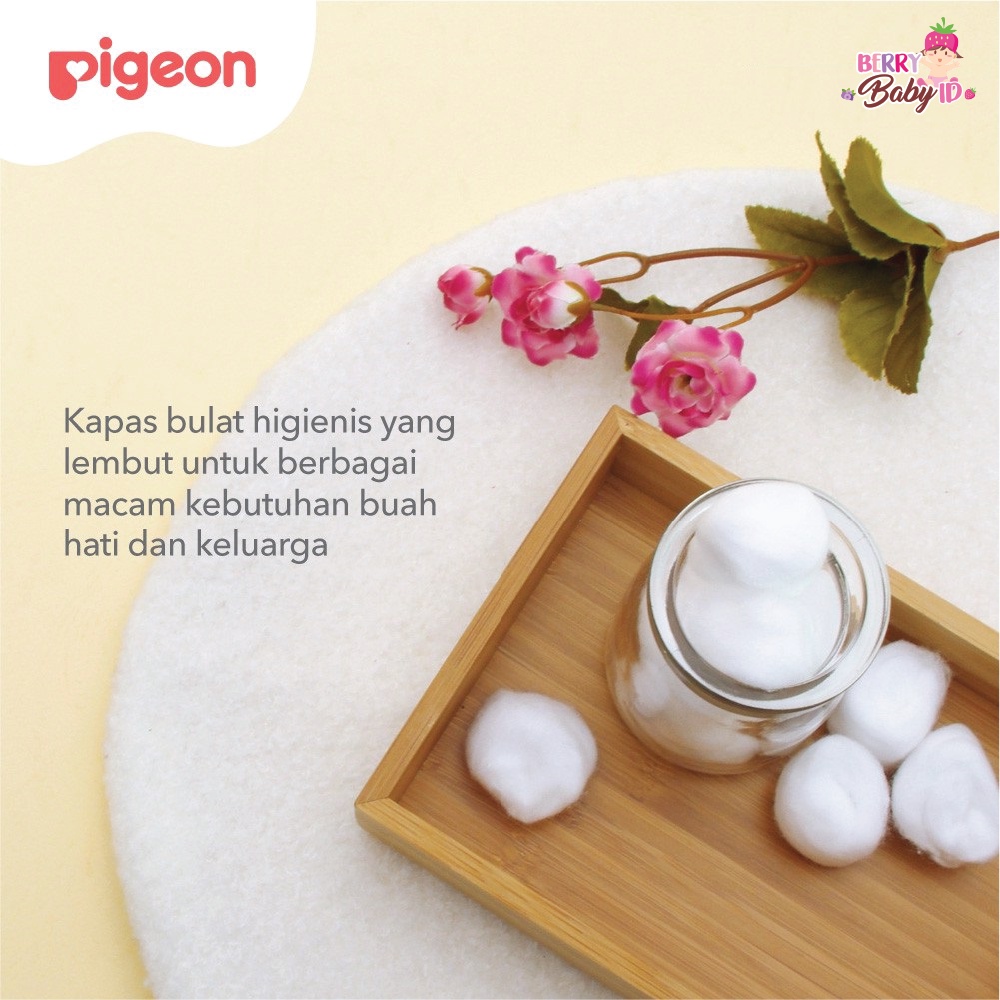 Pigeon Cotton Balls Bola Kapas Bulat Bayi Cotton Ball 100 pc Berry Mart