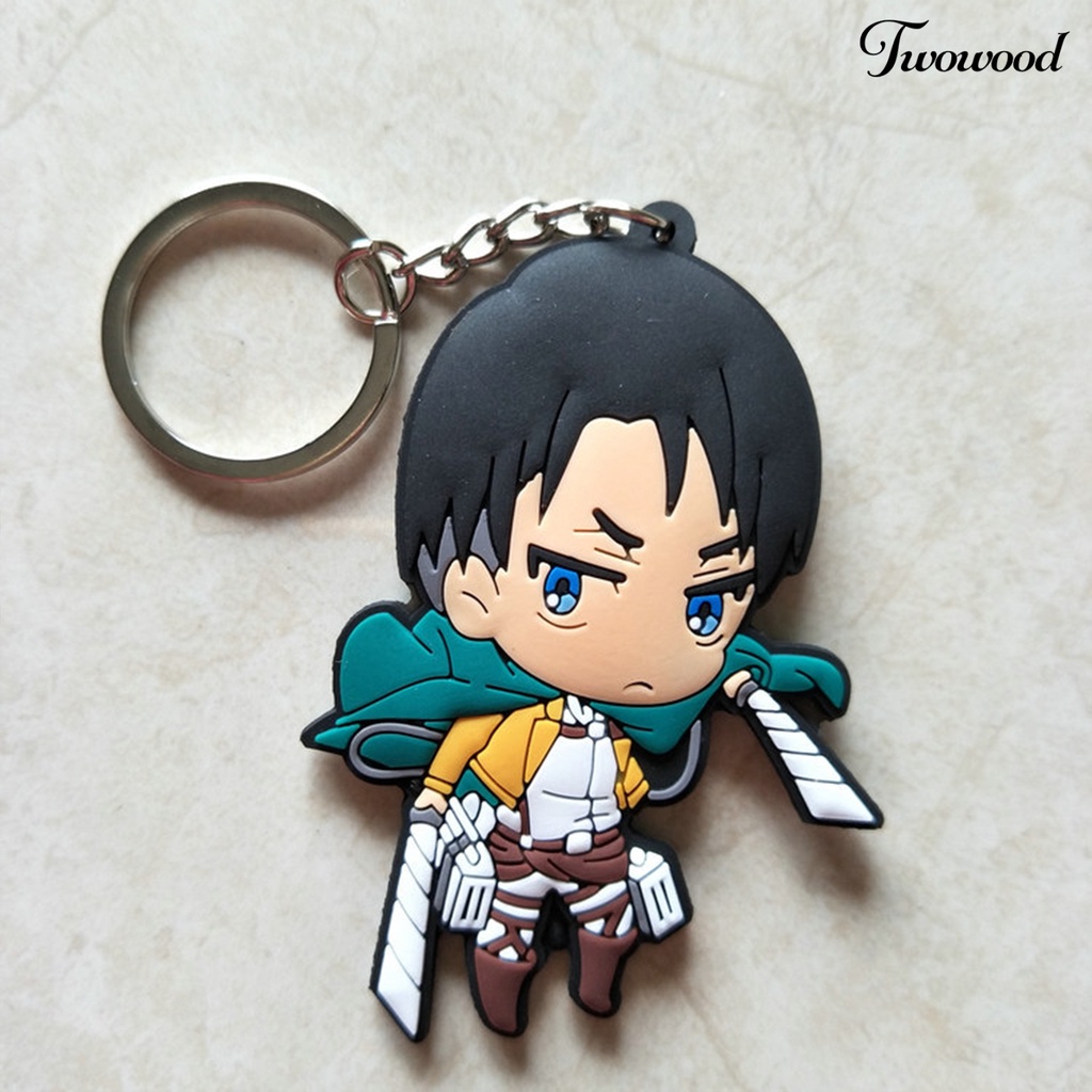 Gantungan Kunci Desain Attack on Titan Bahan Metal Untuk Dekorasi Tas