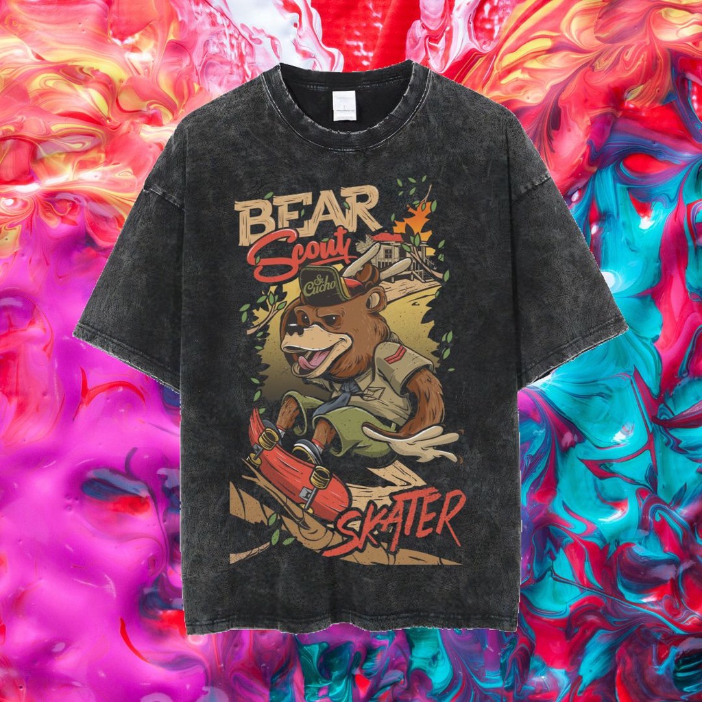 LASTHOPE PREMIUM OVERSIZE T-SHIRT BEAR SCOUT / KAOS OVERSIZE BEAR SCOUT / KAOS WASHED / KAOS WASHING