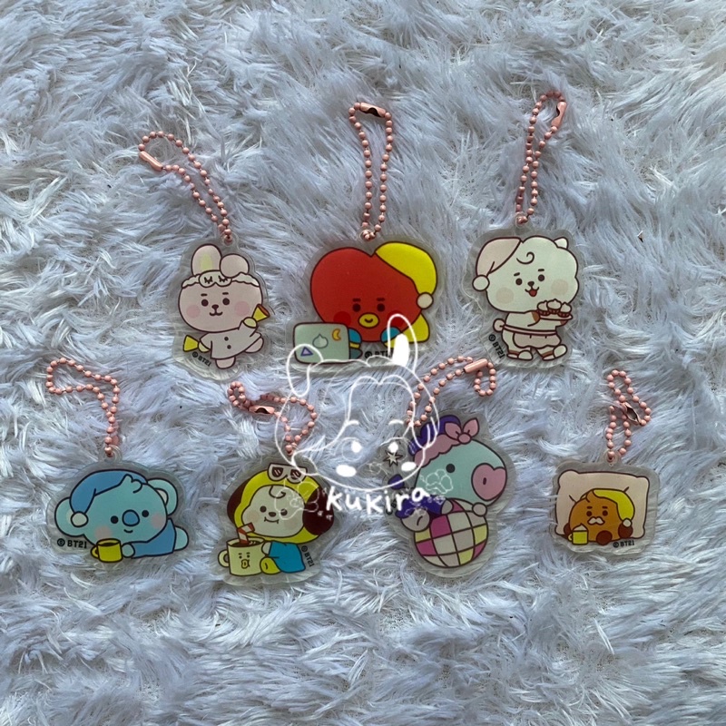 GANTUNGAN KUNCI BTS BT21 BABY RJ KOYA COOKY TATA MANG SHOOKY CHIMMY CUTE KEYCHAIN