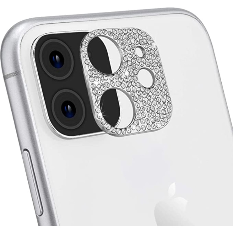 Pelindung Lensa Kamera Aksen Berlian Imitasi Glitter Untuk Iphone 11 12 13 Pro Max