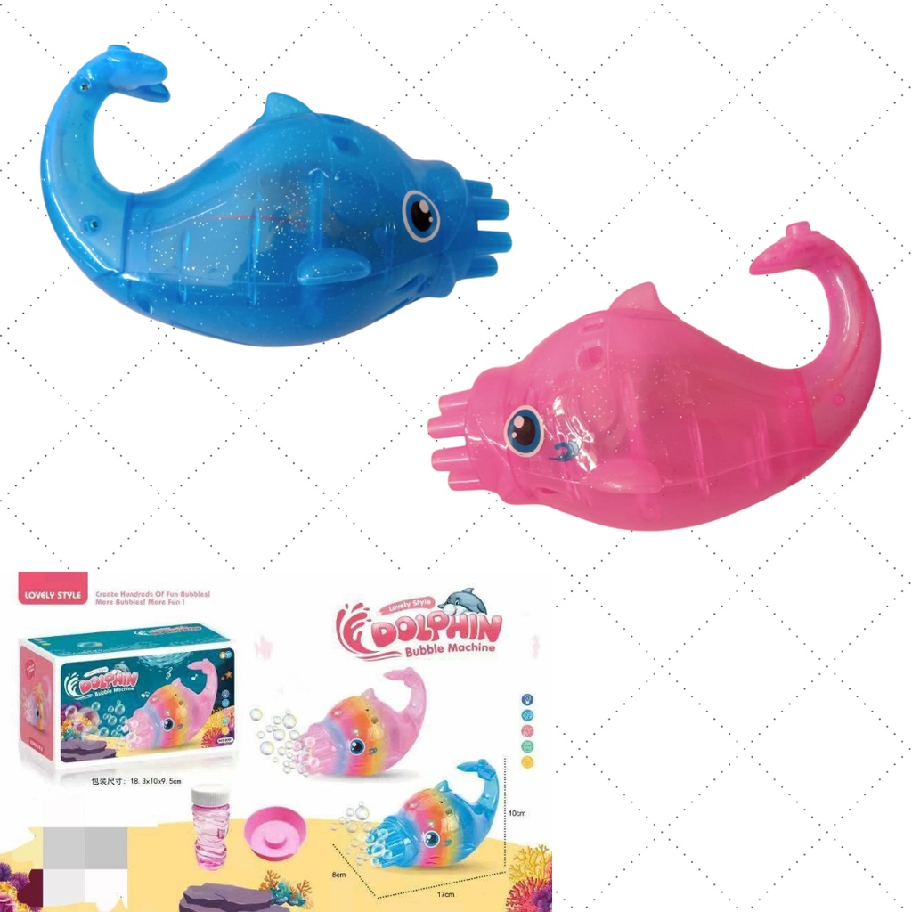 Mainan Anak Pistol Gelembung Dolphin Musik Dan Lampu