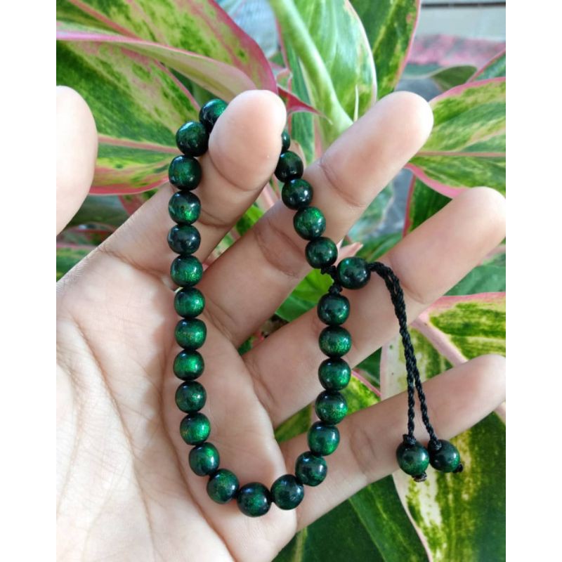 tasbih tali arus hijau