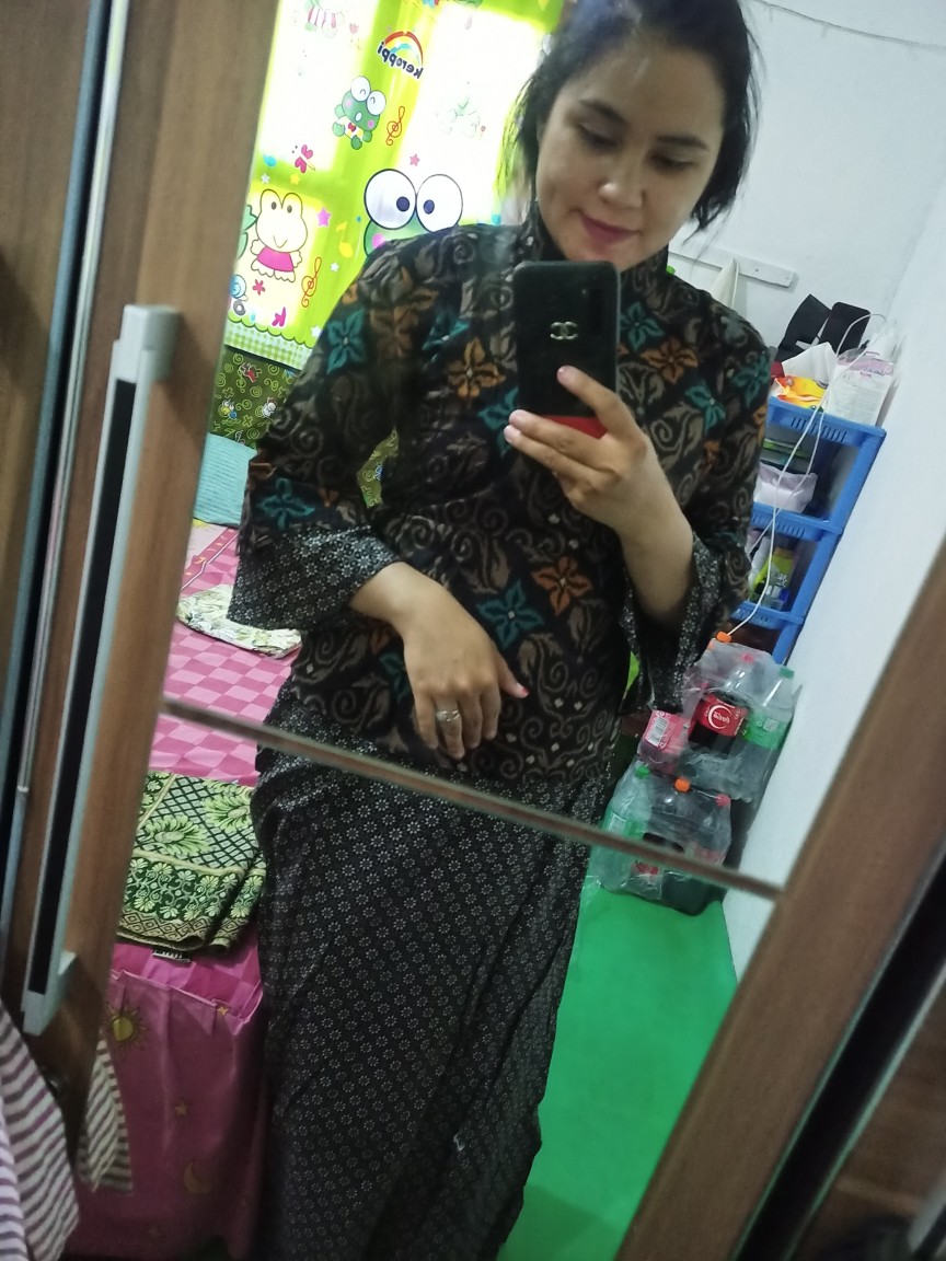 Couple Gamis Peplum Bunga Zigzag Lawasan Batik Marini Long Maxi Muslim Pesta Seragaman Sarimbit