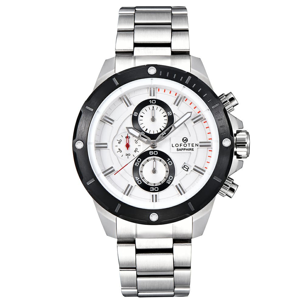 Lofoten 6509 Sapphire - Jam Tangan Pria Formal Murah - Full Stainless - Chrono Aktif - Original