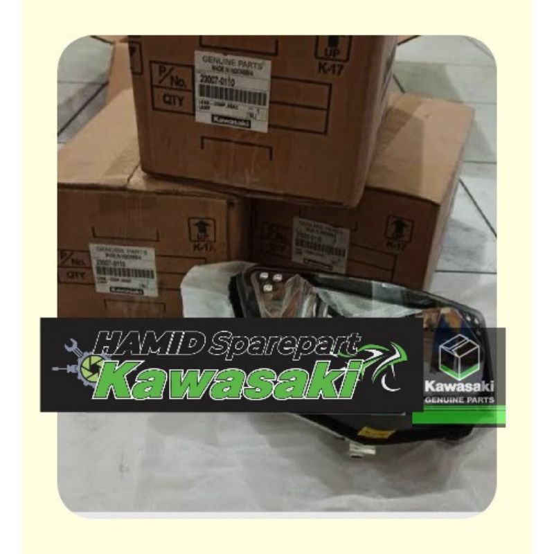 reflektor depan atu headlamp kosongan ninja rr new d tracker klx 250 klx250 original kawasaki  ori