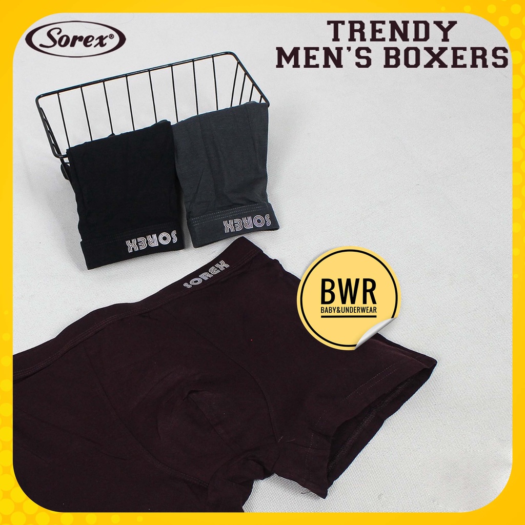 [ 2pc ] Boxer Sorex 38252 Polos / Celana Dalam Pria Trendy Men's Boxer | Bwr