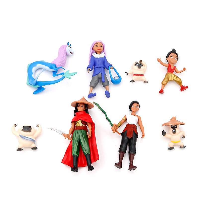 8pcs / Set Mainan Action Figure Model Disney Raya And The Last Dragon Untuk Hadiah Ulang Tahun Anak