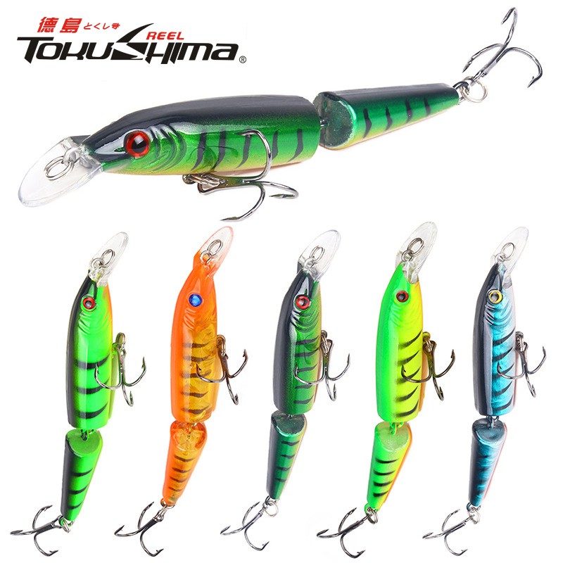 Minnow Lure Alat Pancing Murah relix nusantara Umpan Pancing Buatan 10cm/7.5g Umpan Pancing Umpan Ikan Alat Pancing 2-Segment Umpan Mancing Umpan Mancing Kail Pancing Plastic Bait CrankSet CrankBait