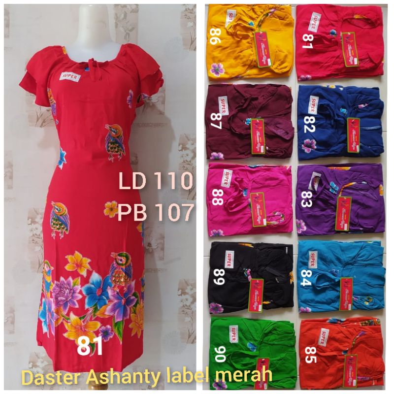 Daster Ashanty Kencana Ungu LD 110 label Merah