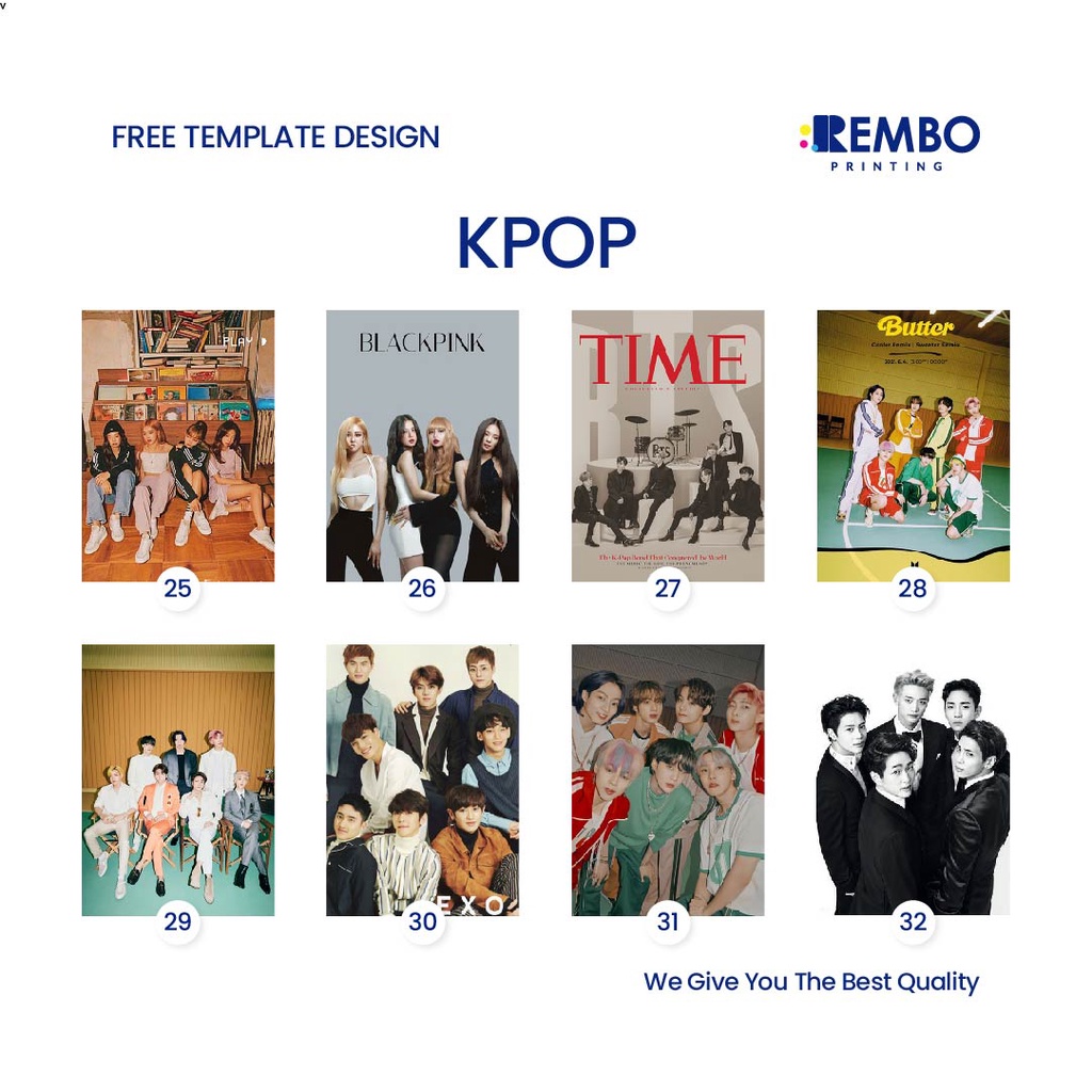 Cetak Poster Custom Design Bebas / Poster Kpop / Poster Anime / Poster Aesthetic / Poster Dinding