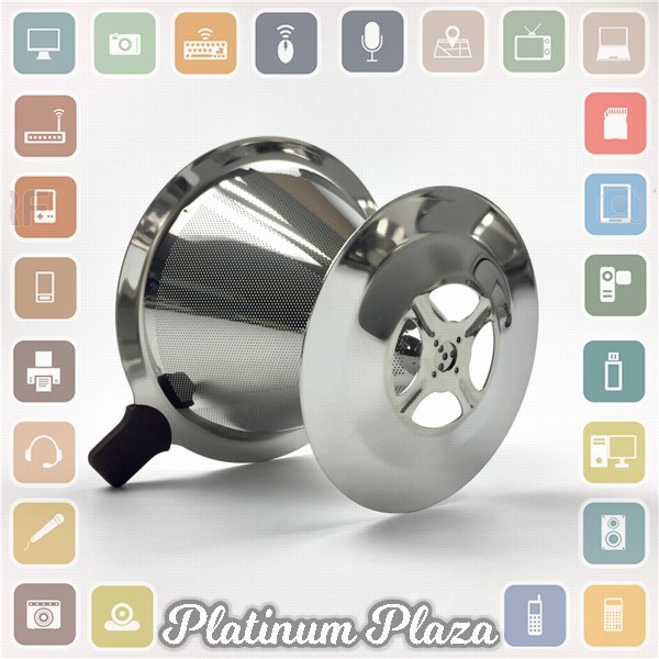 Ueinsang Filter Penyaring Kopi V60 Cone Coffee Dripper Filter Double Layer Small - F`2MEM9J-- Silver