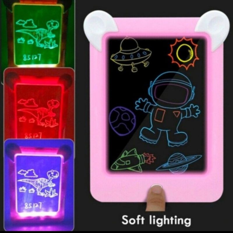 

Mainan Anak Edukasi Papan Tulis LED Magic Drawning Board