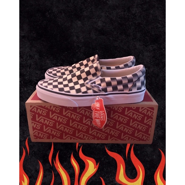 Vans Slip On Checkerboard Blur BNIBWT Resmi Navya