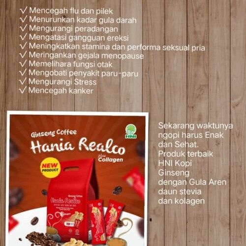 

KOPI Hania Realco gingseng HNI