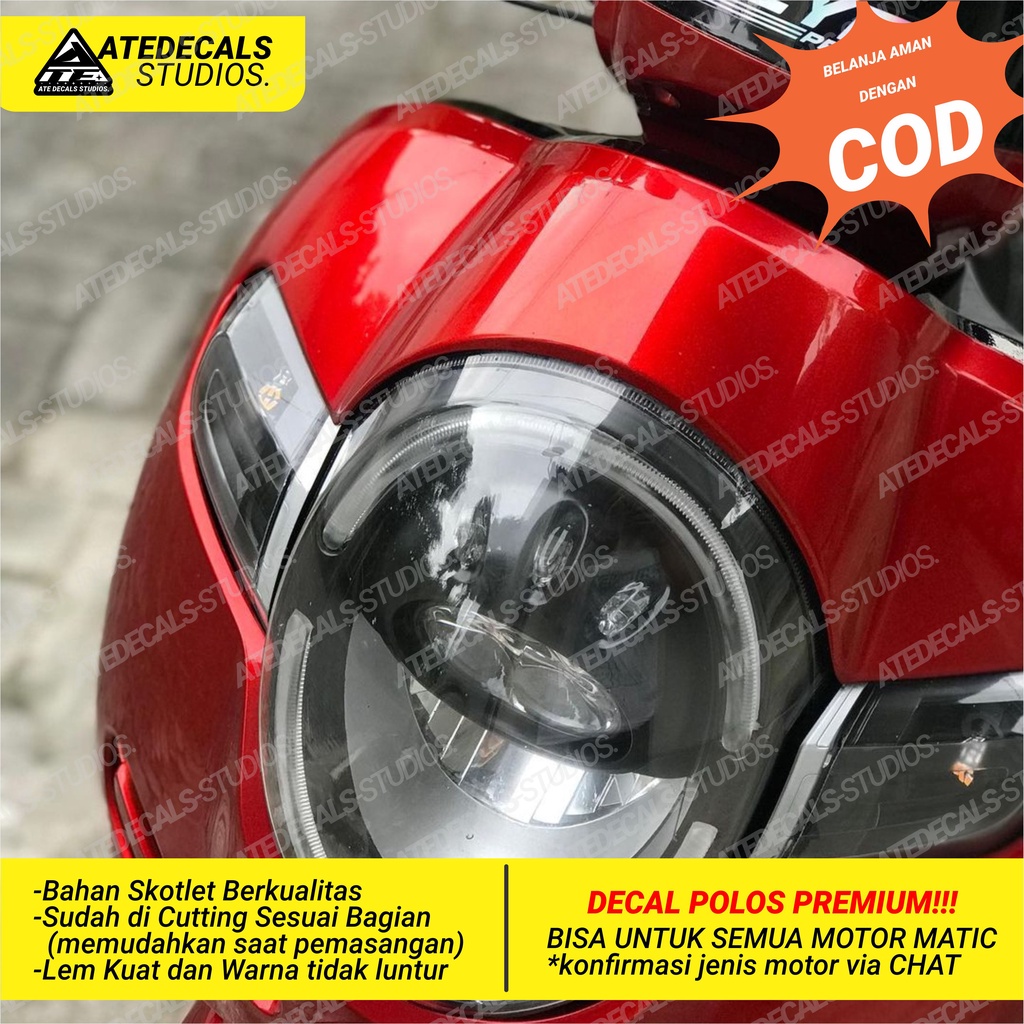 Stiker Skotlet Decal Polos fullbody SCOOPY Merah Candy