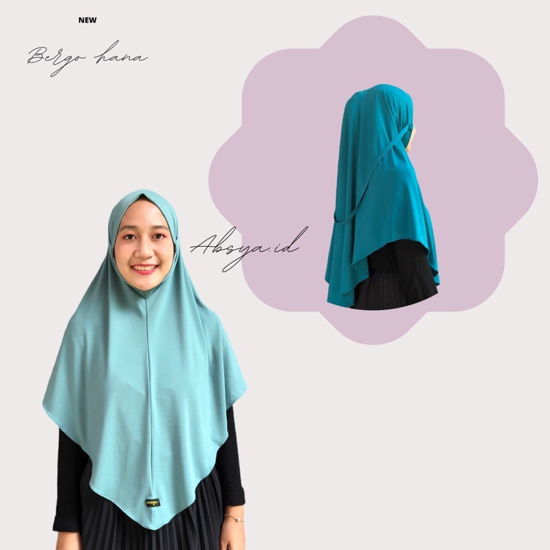 bergo Jersey tali Hana / hijab instant / kerudung bergo / hijab daily-1