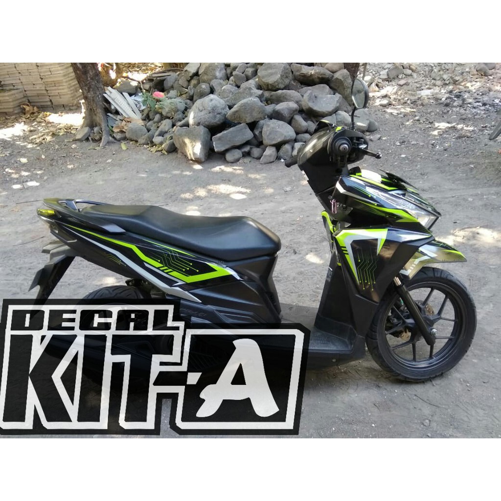 Decal Stiker Vario 150 Hijau Stabilo Fluo Dekal Striping Sticker Vario New 125 Decal Vario 150 Shopee Indonesia