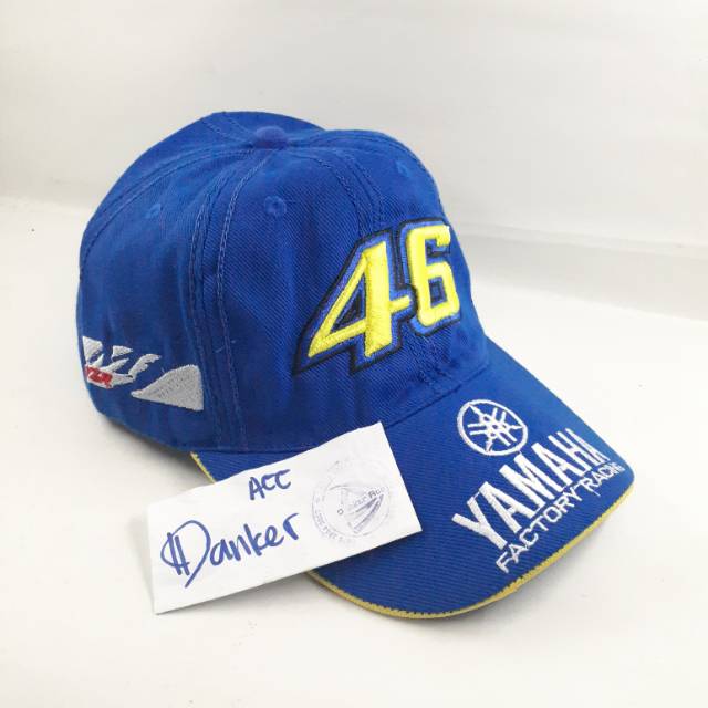 Topi Yamaha Team - Topi Valeentino Rossi VR46 - Topi Baseball Yamaha Biru