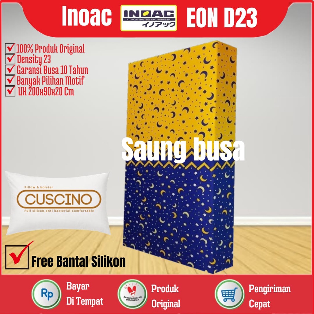 Kasur Busa Inoac Murah Single EON LG D23 Ukuran 200cm x 90cm x 20cm Garansi 10 Tahun Original