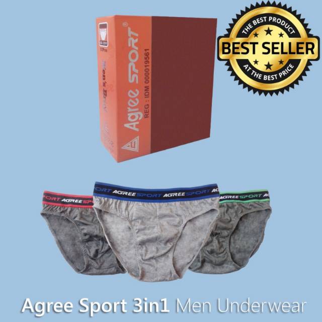 Celana dalam boxer | Celana dalam sport pria Agree | Agree sport men's brief
