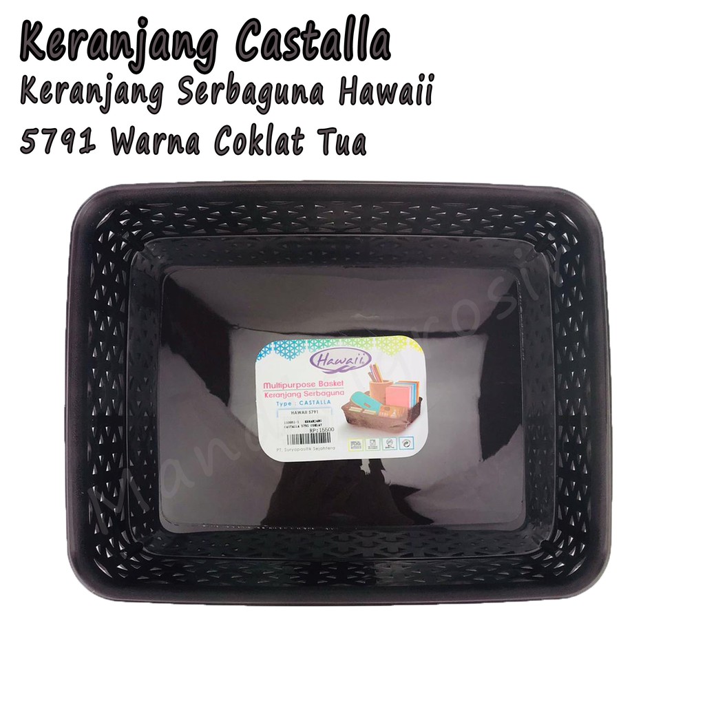 Keranjang * Castalla * Hawaii 5791 * Serbaguna * Coklat tua