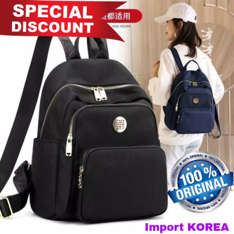 ORIGINAL Tas Ransel Chibao Wanita IMPORT KOREA  Anti Air Super Best Seller Terbaru