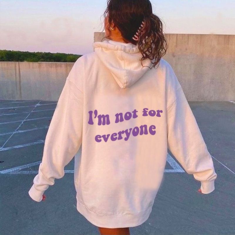 Hoodie Jumper Unisex I'M NOT FOR EVERYONE (S M L XL 2XL 3XL 4XL 5XL 6XL) Jaket BIGSIZE Simple Word Jumbo Oversize Streetwear