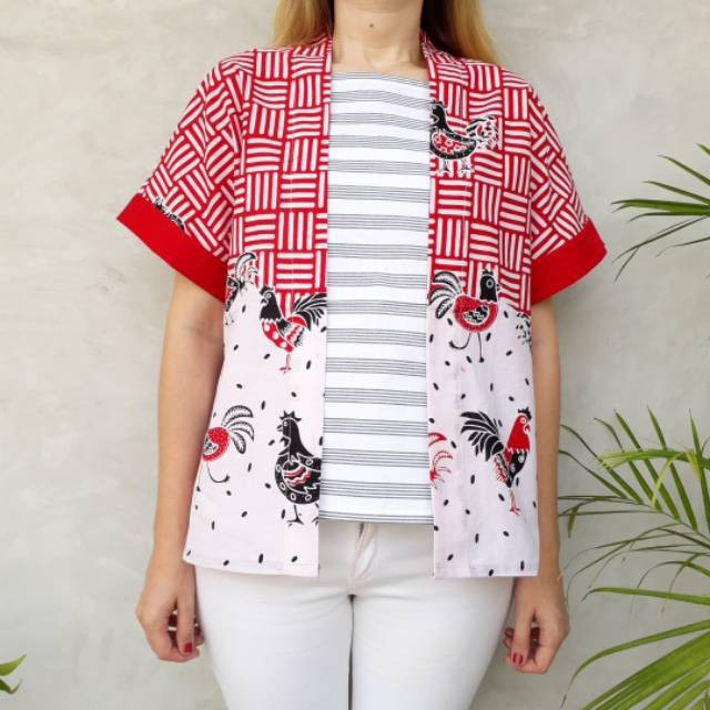 Blouse Batik Motif Ayam Z 39 #02-Sovinska